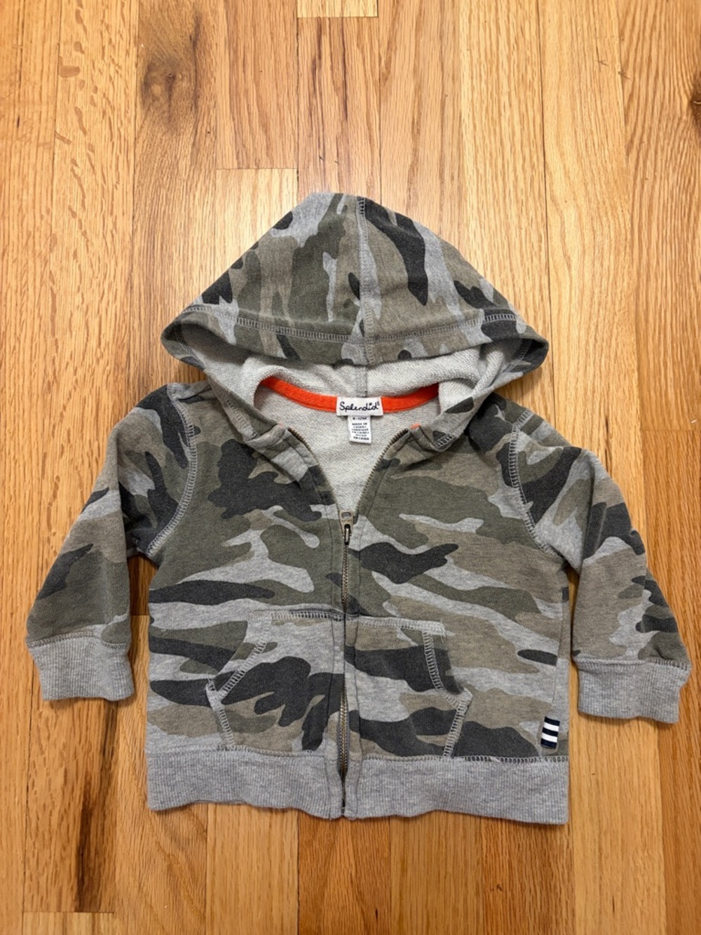 Splendid Kids Gray Camo Zip Hoodie